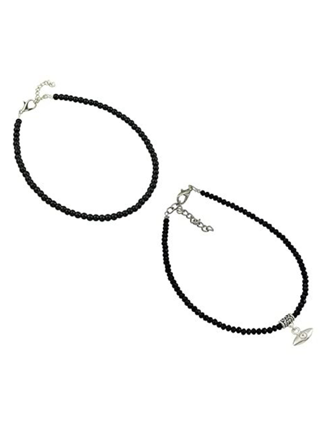 HIGH TRENDZ Black Thread Anklet Combo