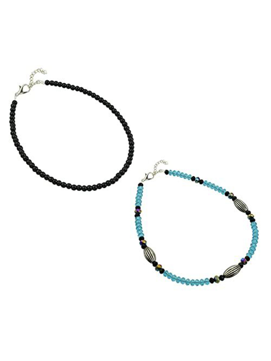 HIGH TRENDZ Black Thread Anklet Combo