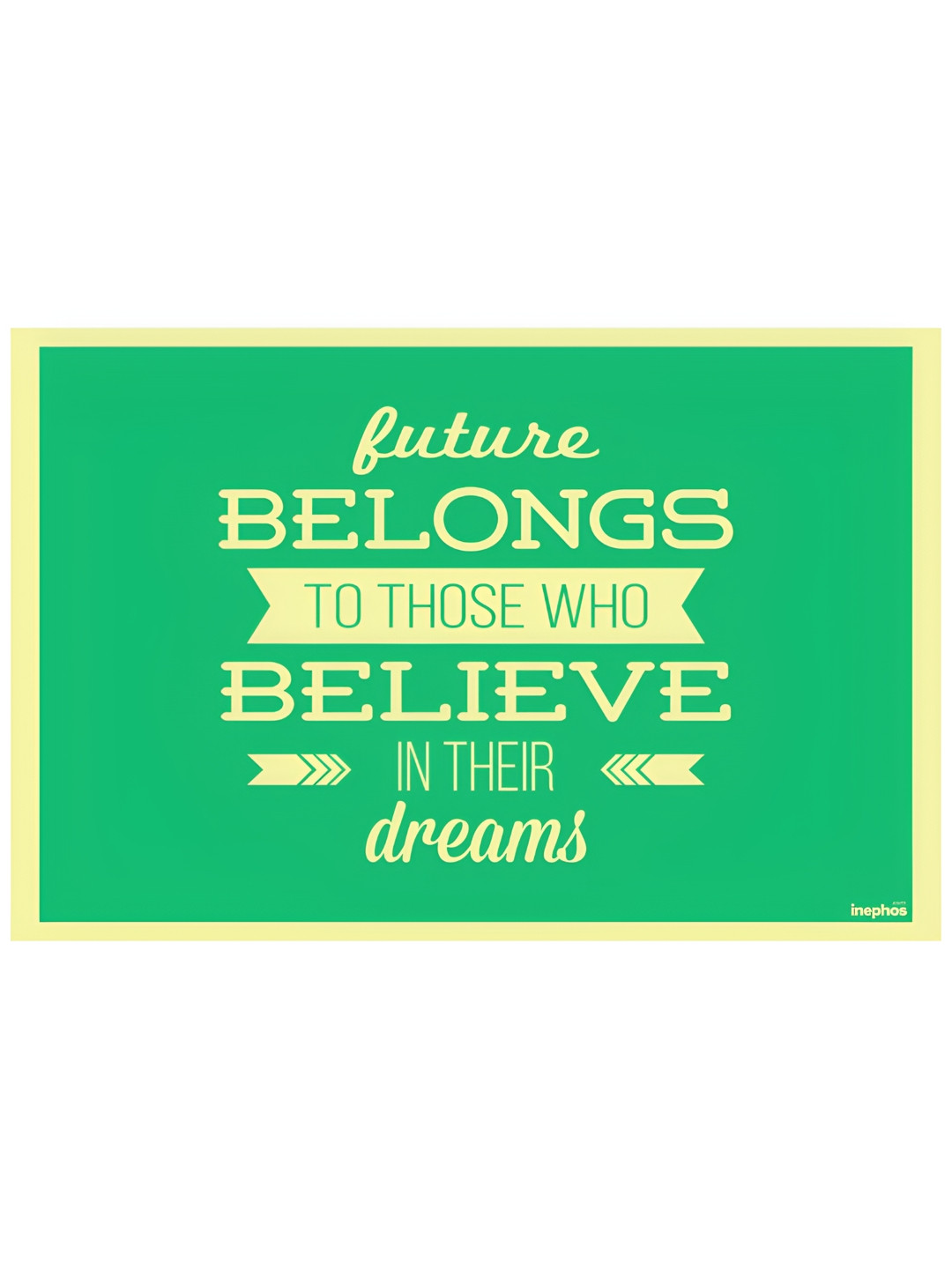 Inephos Green & Yellow Paper Creative Artwork Poster