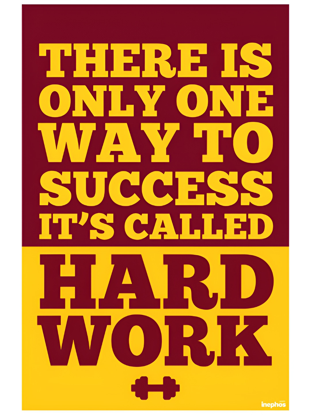 Inephos Yellow & Red Quote Printed Wall Poster