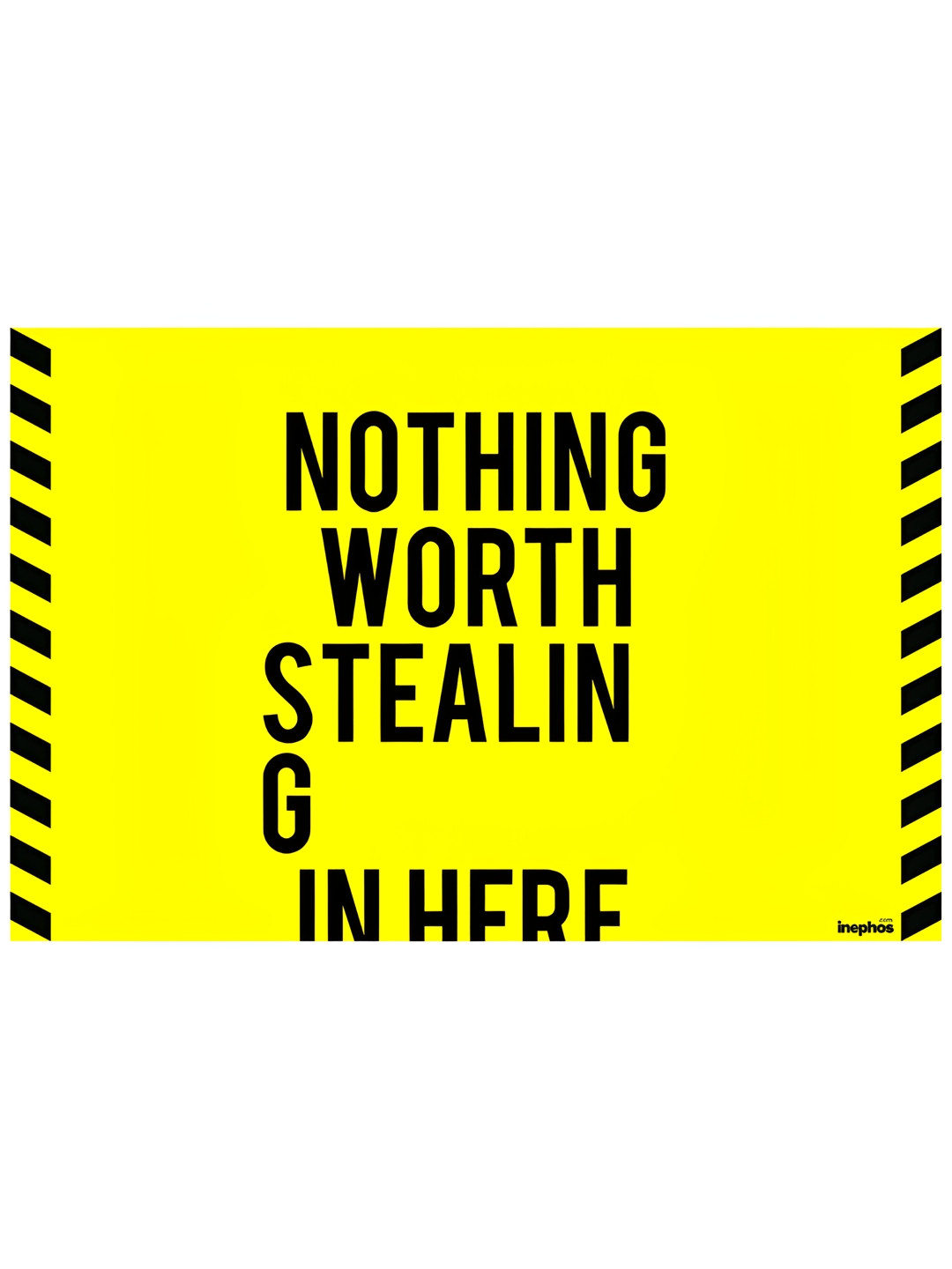 Inephos Yellow & Black Paper Creative Artwork Wall Poster