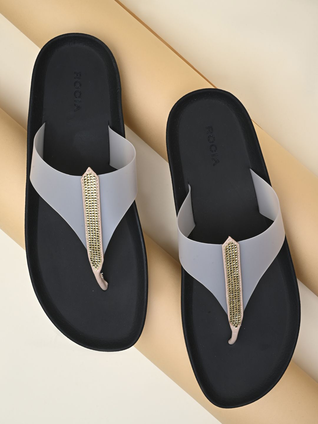 Rocia Women Open Toe Open Back Flats