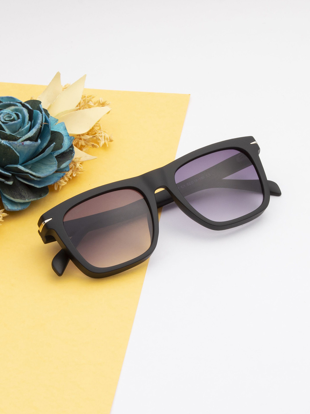 Ted Smith Unisex Wayfarer Sunglasses with UV Protected Lens ATRIA_C1