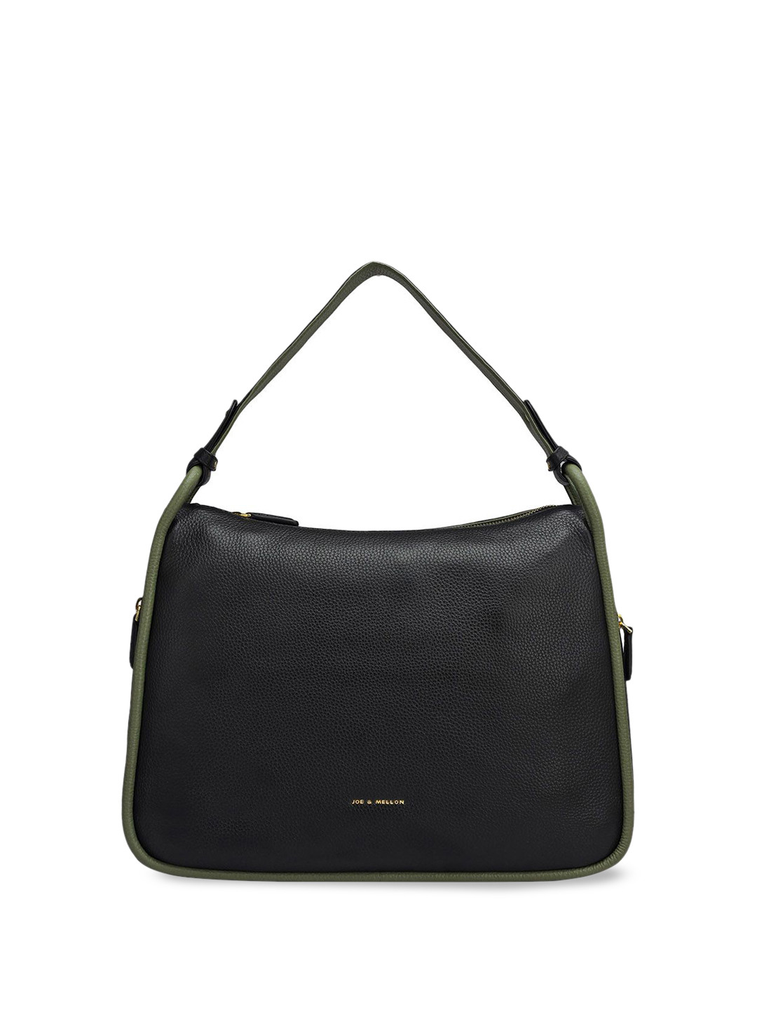 Joe & Mellon Textured Leather Half Moon Shoulder Bag with Tasselled