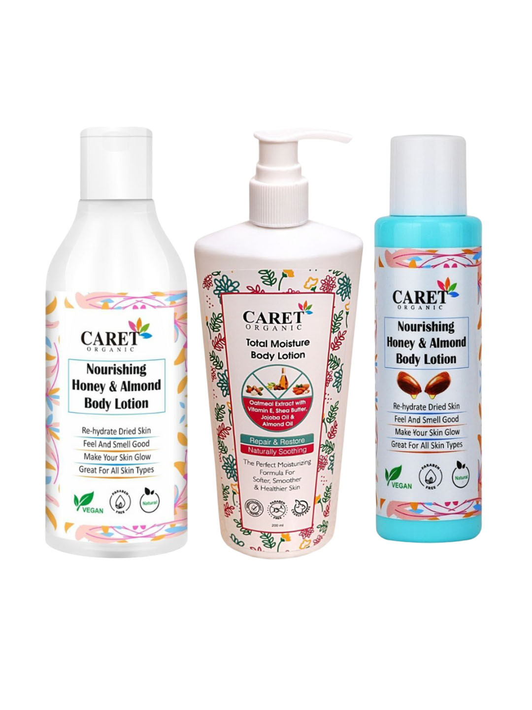 CARET ORGANIC Set Of 3 Pieces Body Lotion