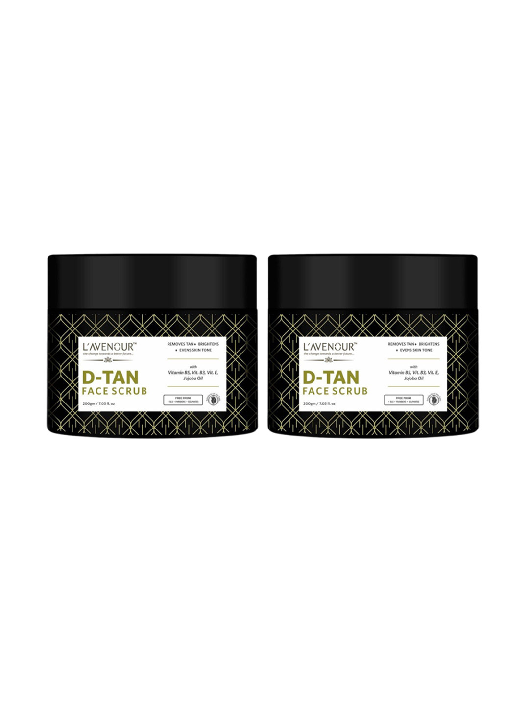 L'AVENOUR Set Of 2 D-Tan Face Scrub For Deep Exfoliation - 200 g Each