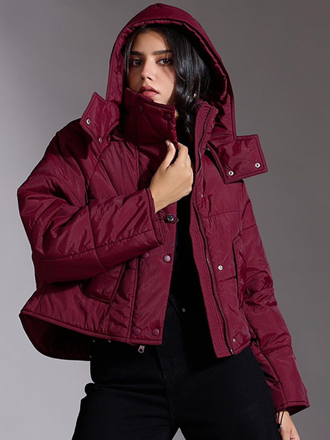 20Dresses Women Puffer Jacket with Patchwork