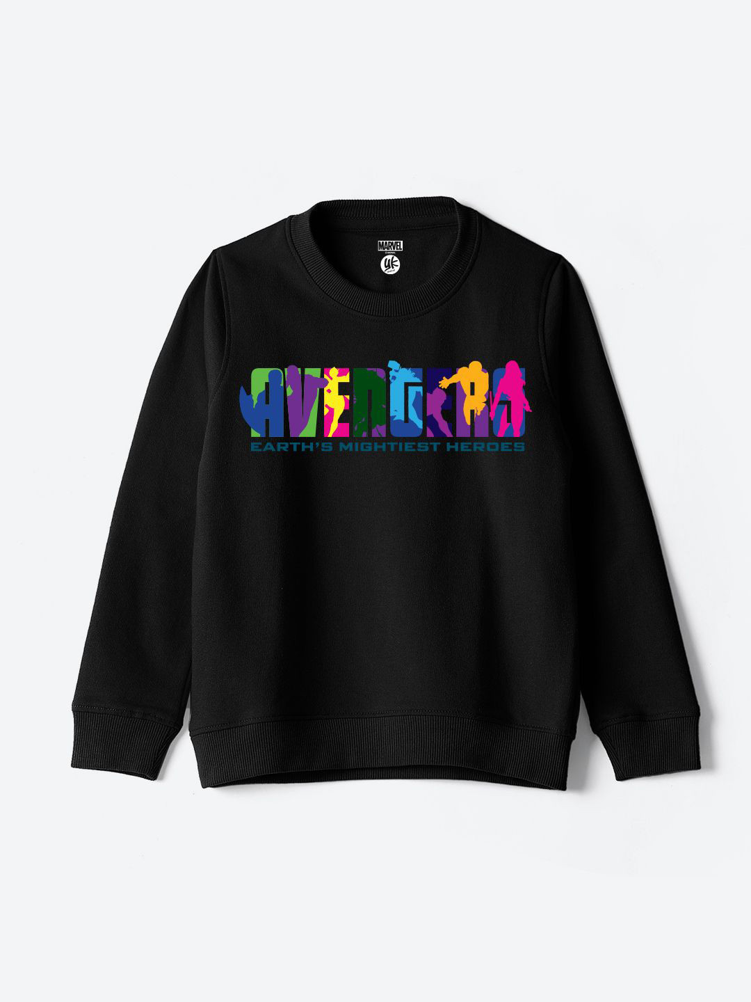 YK Disney Boys Avengers Character Printed Pullover Sweatshirt