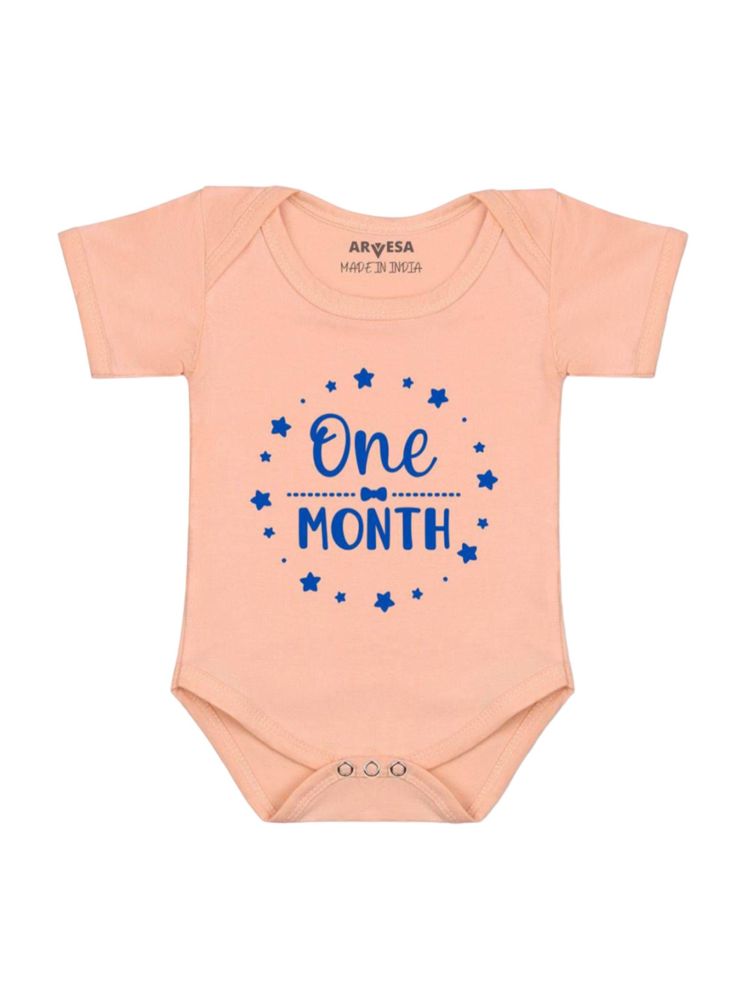 Arvesa Infants 1 Month Romper  Printed Short Sleeve Bodysuit