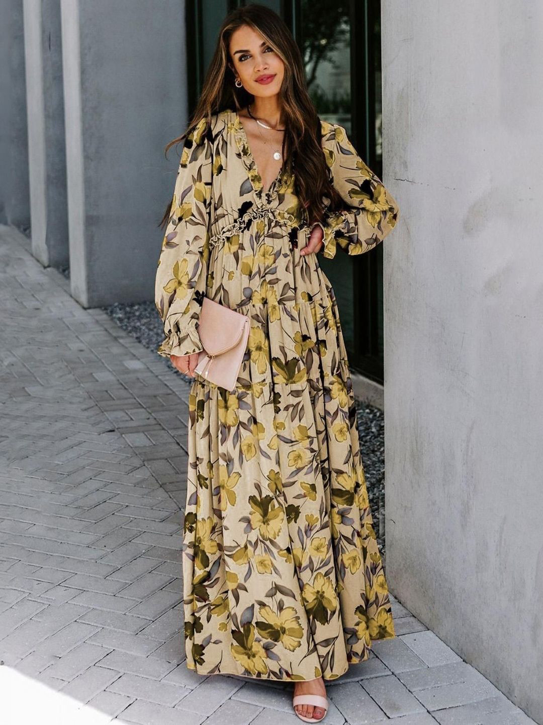HERE&NOW Women Floral Printed Empire Dress