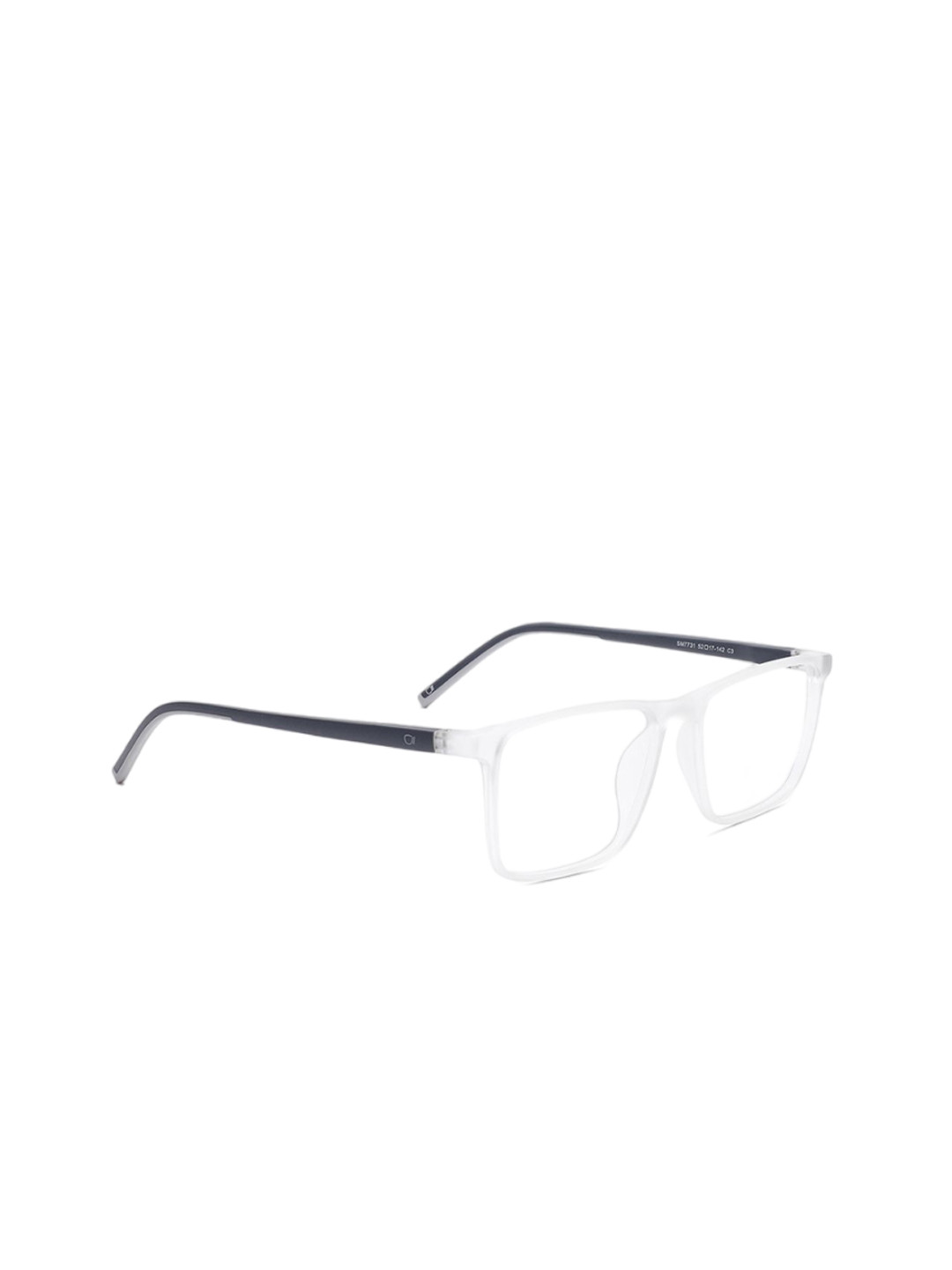 Specsmakers Unisex Full Rim Rectangle Frames FSFWTMGY52SMO7731-White Matt