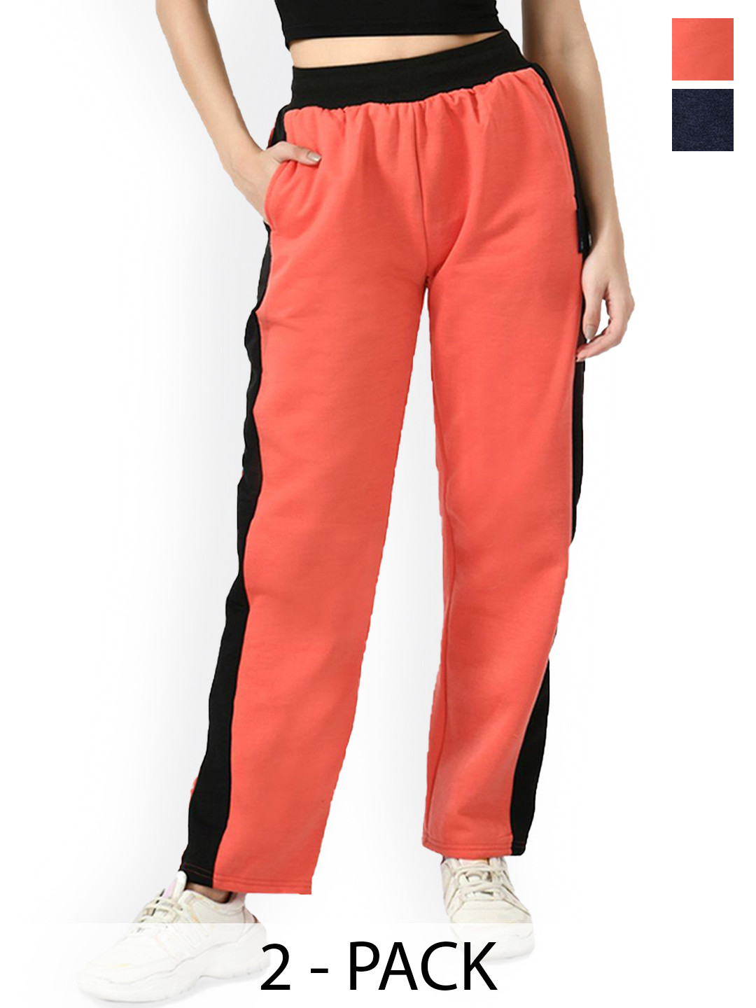 BAESD Women Pack Of 2 Side Patta Winter Track Pants