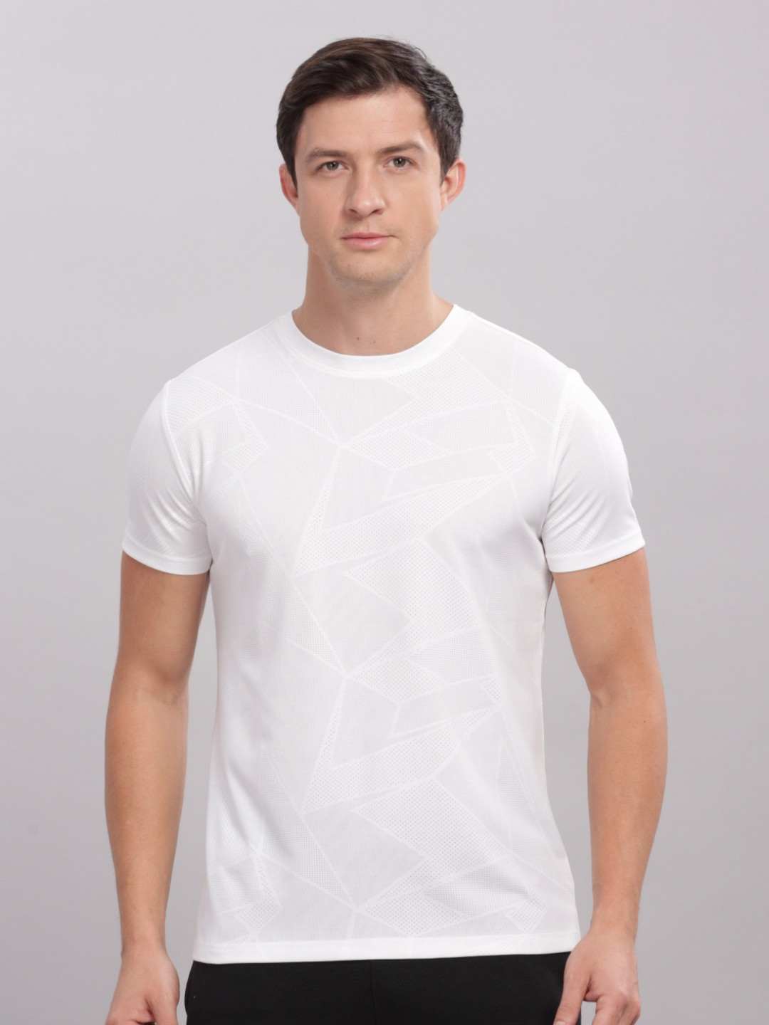 Domin8 Men Soft Cotton Shrinkage Resistant Stretchable T Shirt With Chest Zipper Pocket
