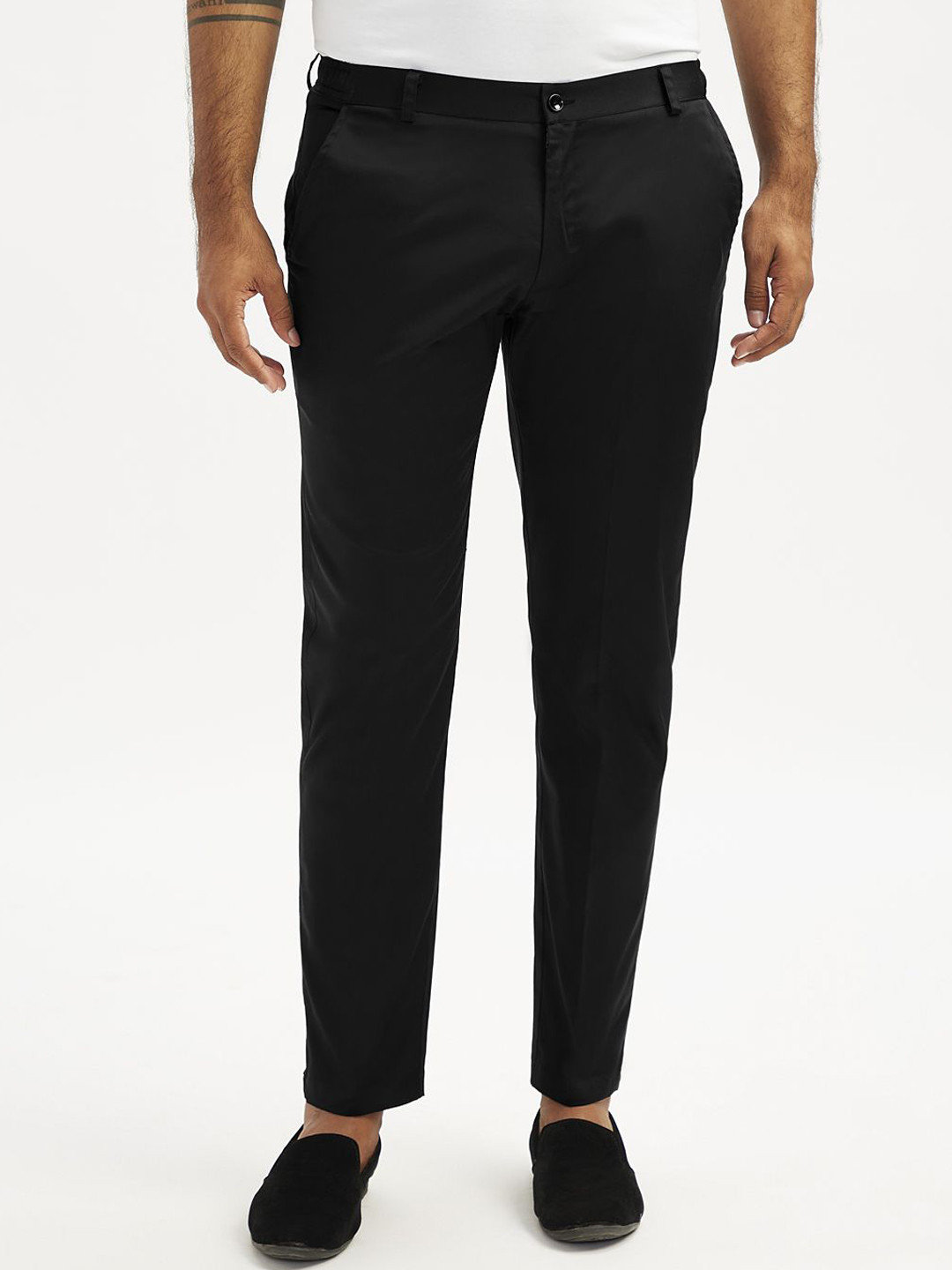 VASTRAMAY Men Black Lycra Pant Style Pyjama