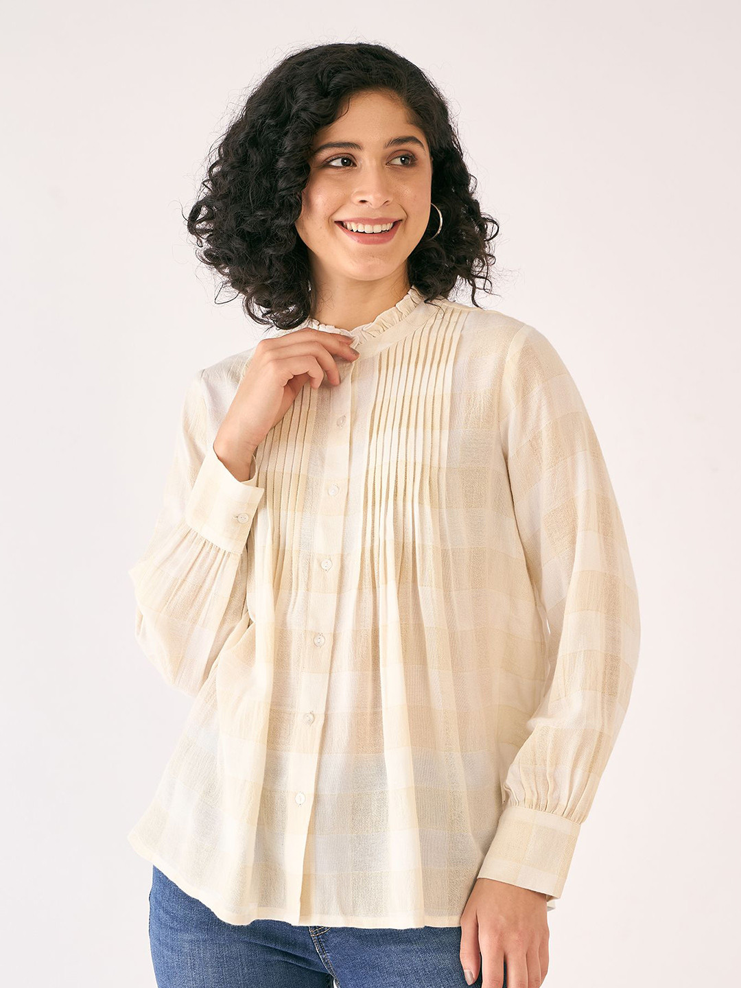 SALT ATTIRE Women Opaque Checked Formal Shirt