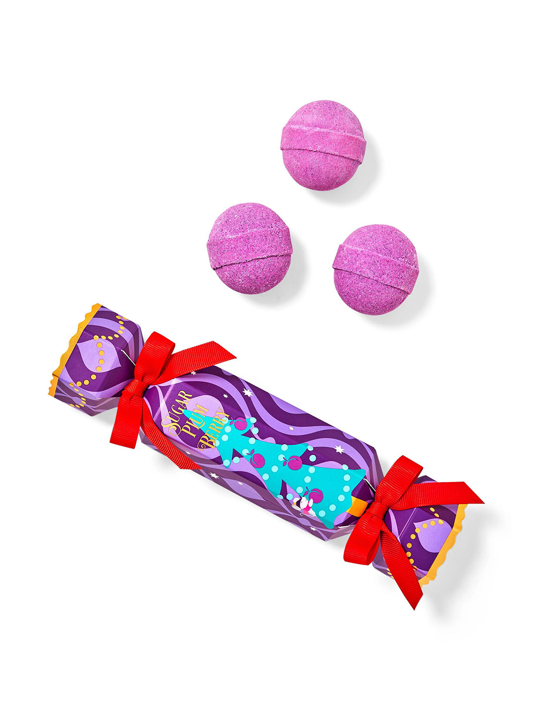Bath & Body Works Sugar Plum Berry Mini Bath Fizz Set