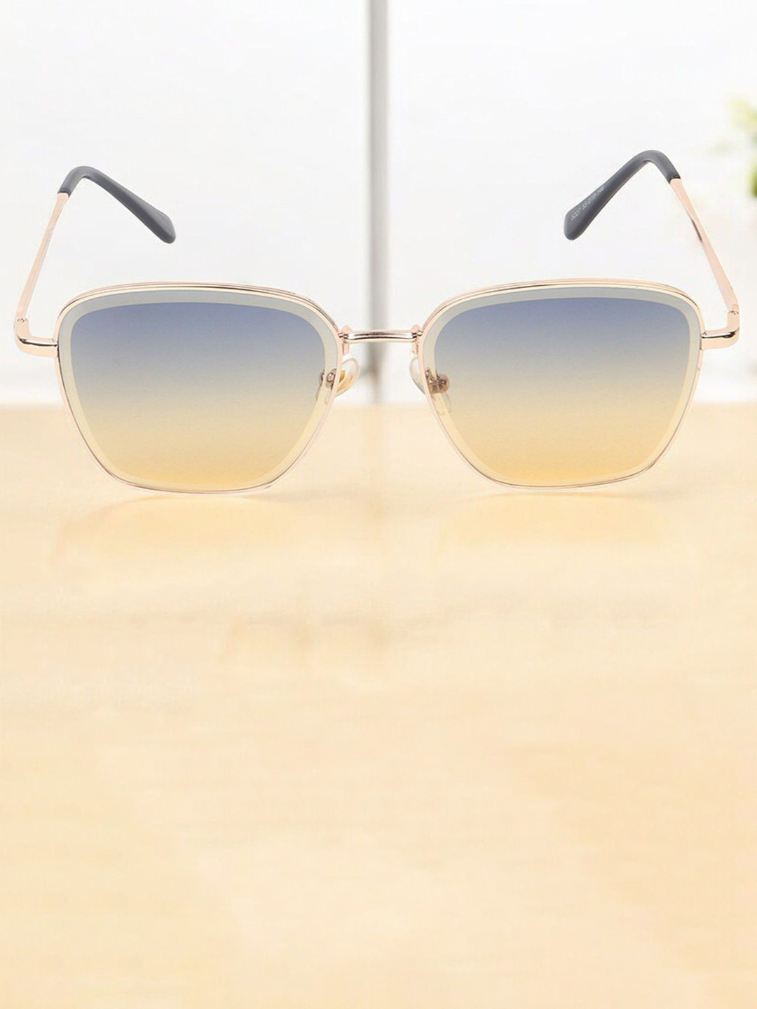 DressBerry Women Square Sunglasses Dress 5227 god blue pink-Blue-Pink