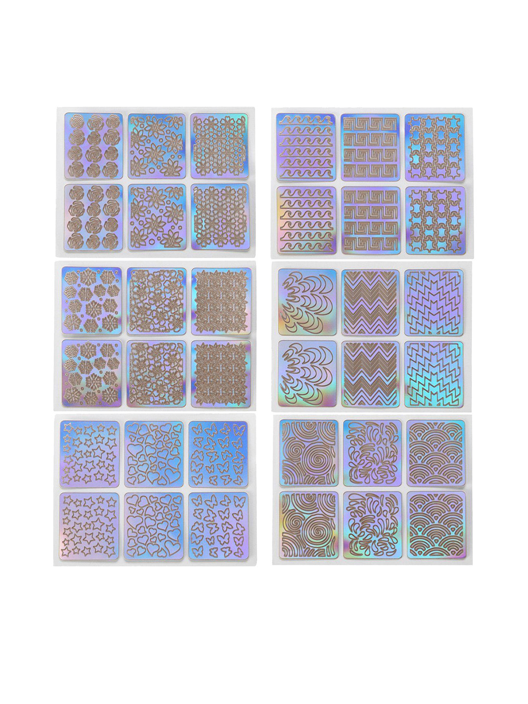 Scheibe Set Of 6 Nail Art Stickers