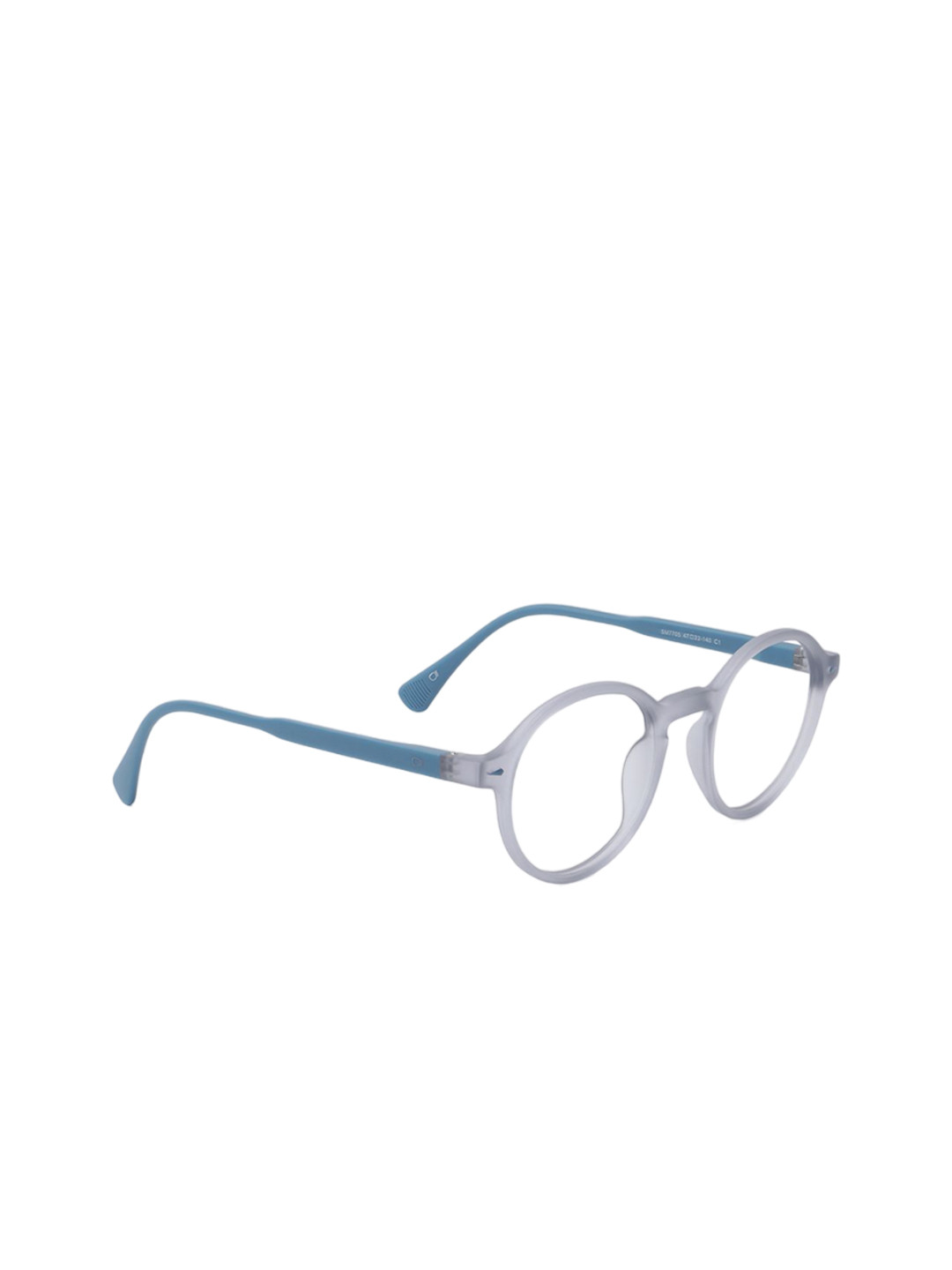 Specsmakers Unisex Full Rim Round Frames FSFGYMBL47SMO7705-Grey Matt
