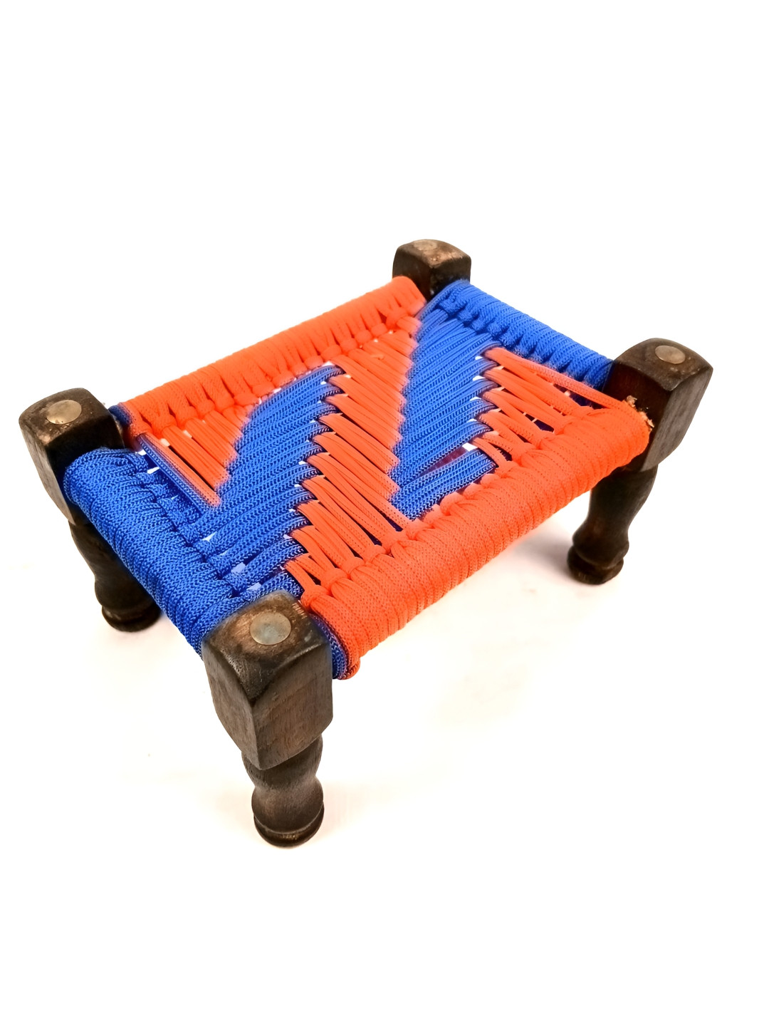 apka mart Chaarpai Cot Red Wood Natural Living Room Small Showpiece - 3.9 Inches