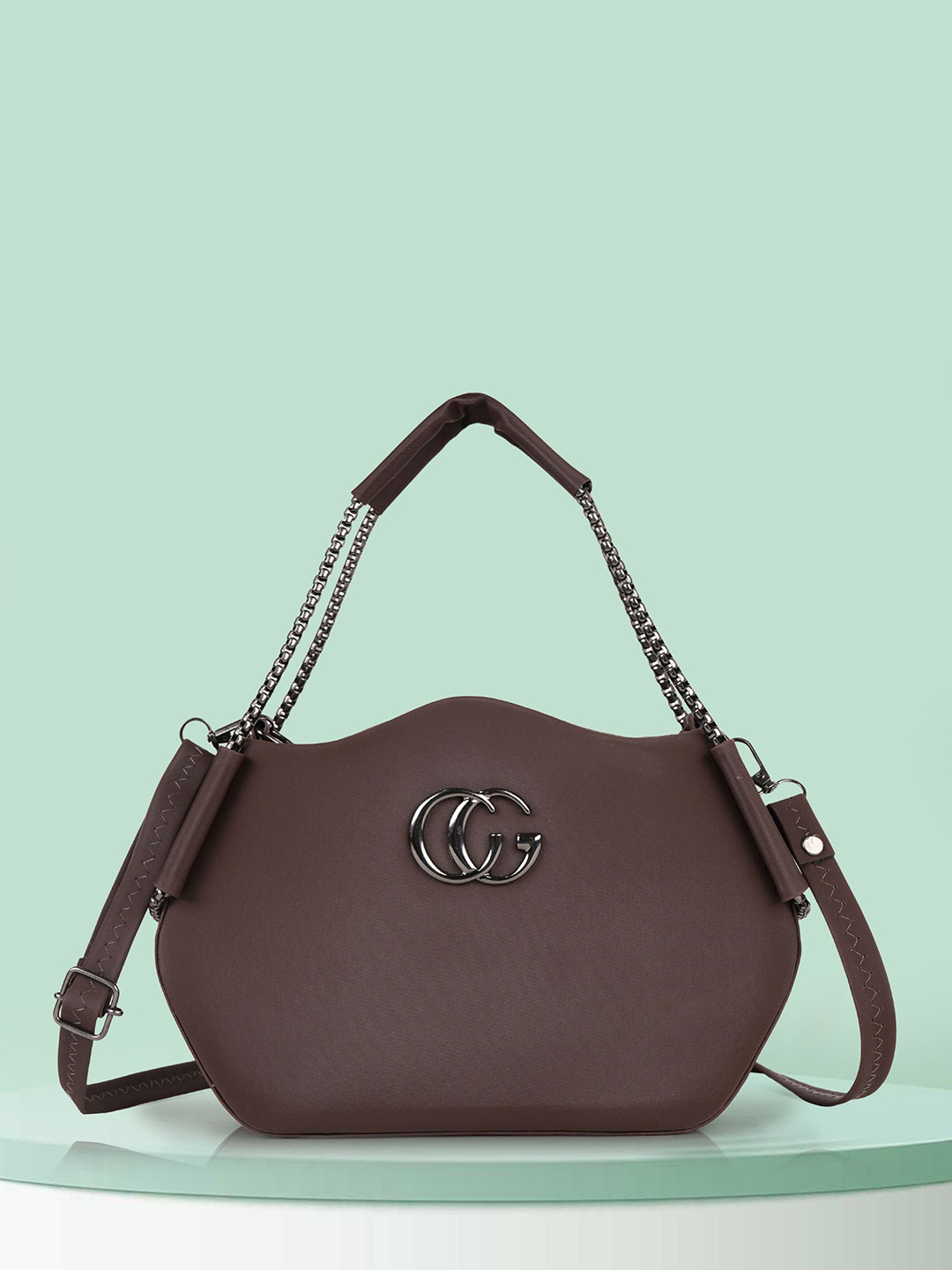 YOYOWING Solid Fringed Synthetic Leather Structured Sling Bag