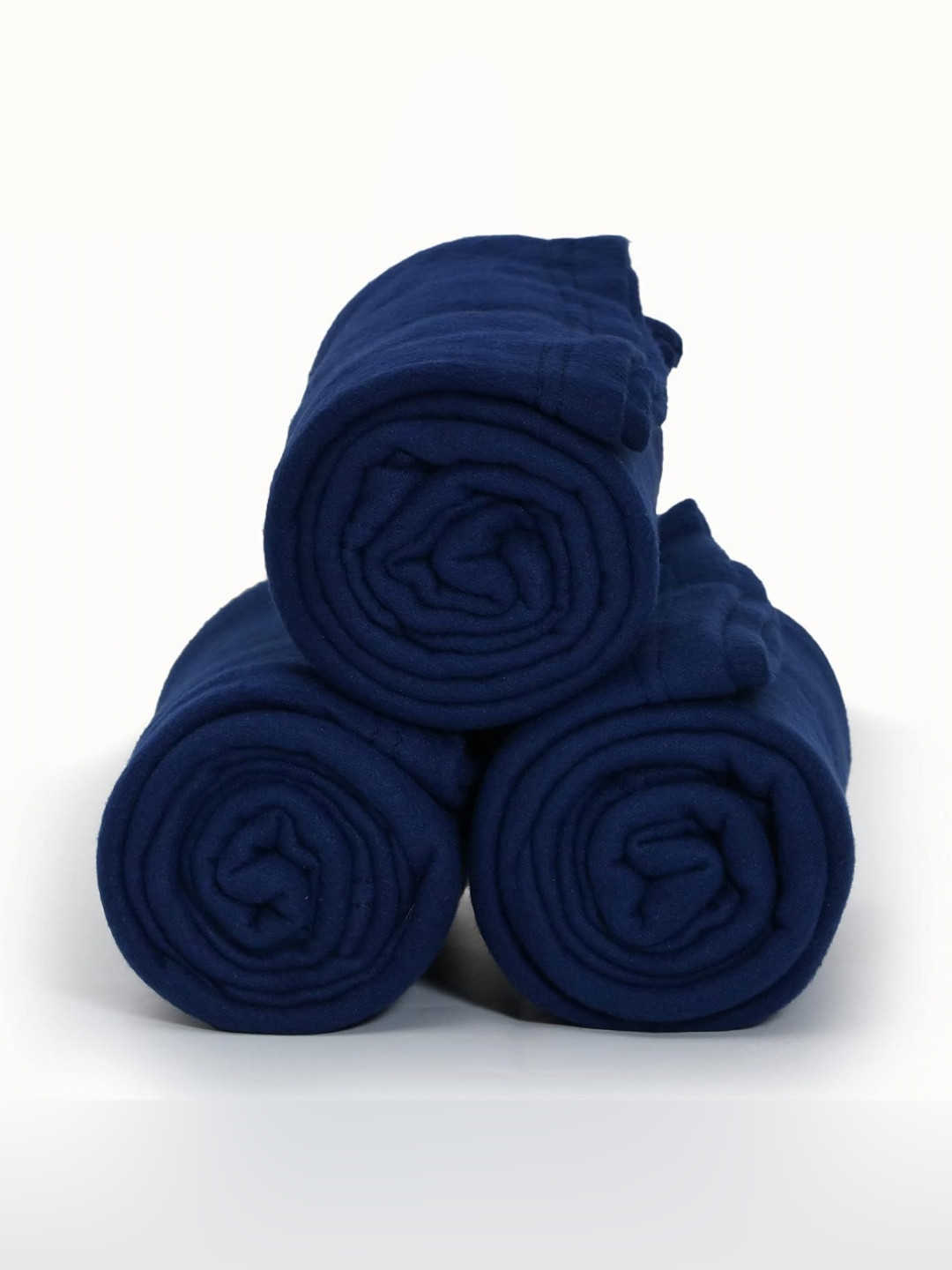 THE HOME TALK Navy Blue 3 Pieces Mild Winter Single Bed Blanket