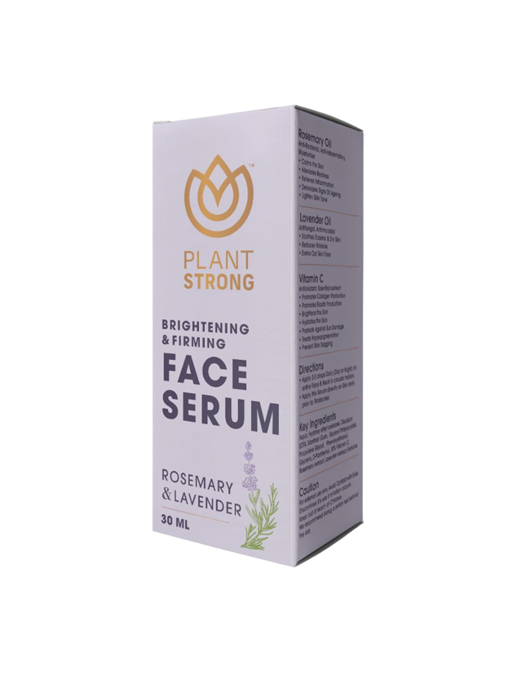 Plant Strong Brightening & Firming Face Serum With Rosemary & Lavender - 30 ml