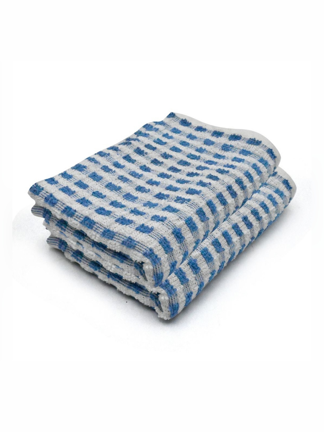 PRAKARTIK Blue & Grey 2 Pieces Checked Pure Cotton Heat Resistant Kitchen Towels