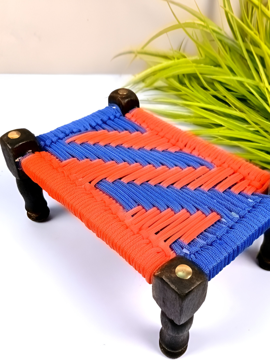 apka mart Blue & Red Ladoo Gopal Chaarpai Cot