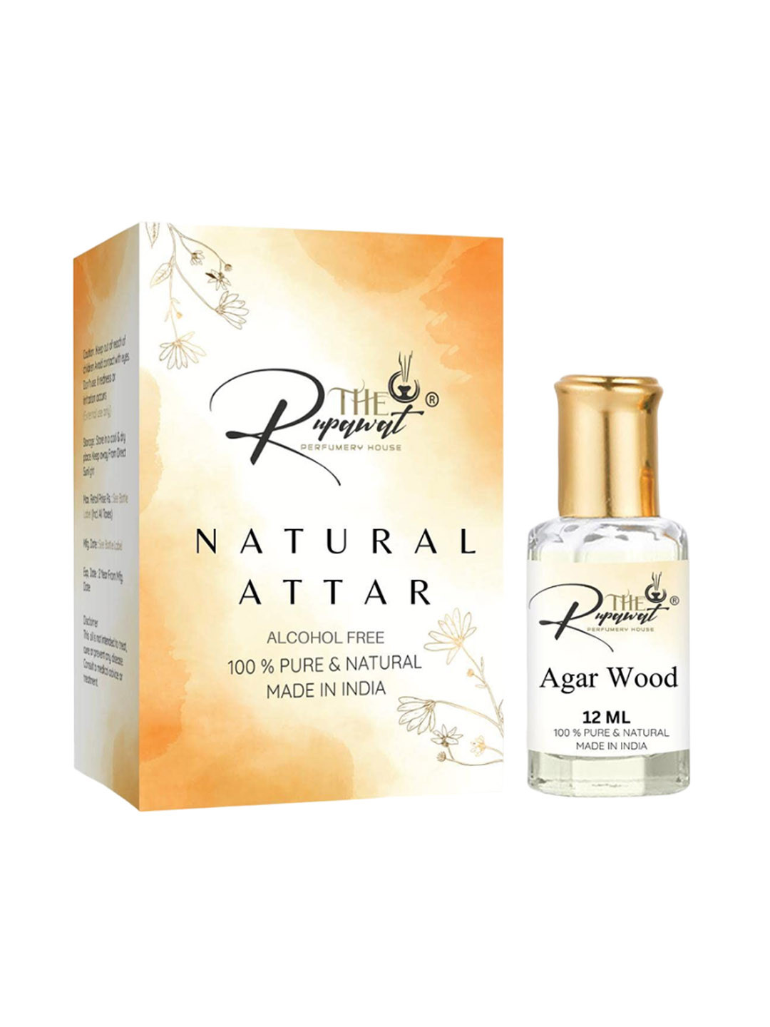 THE RUPAWAT Perfumery House Agar Wood Natural Alcohol Free Attar - 12 ml