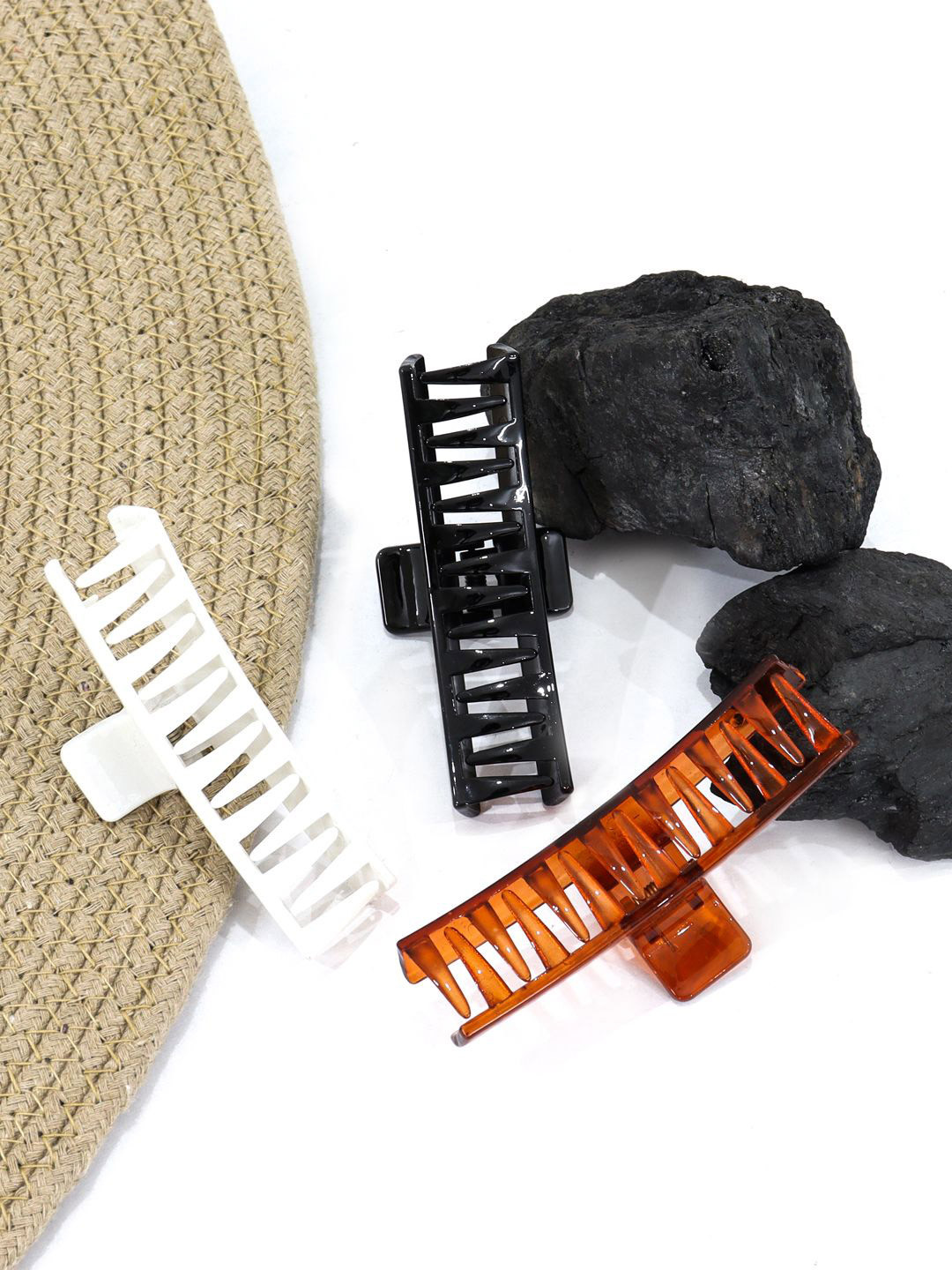 KRENOZ Women Set of 3 'T' Shape  Hair Claw Clip
