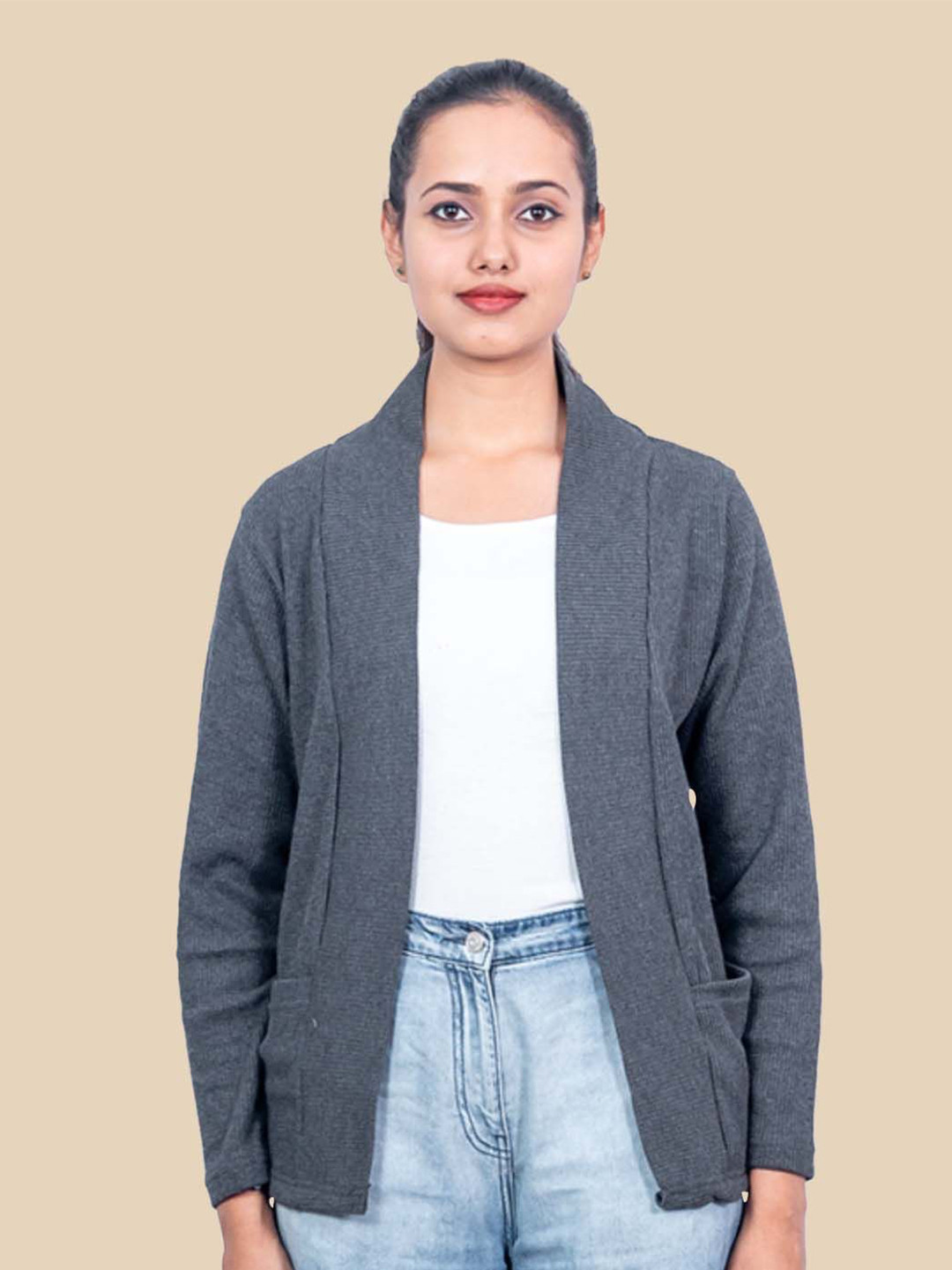 Kryptic Front Open Cotton Shrug