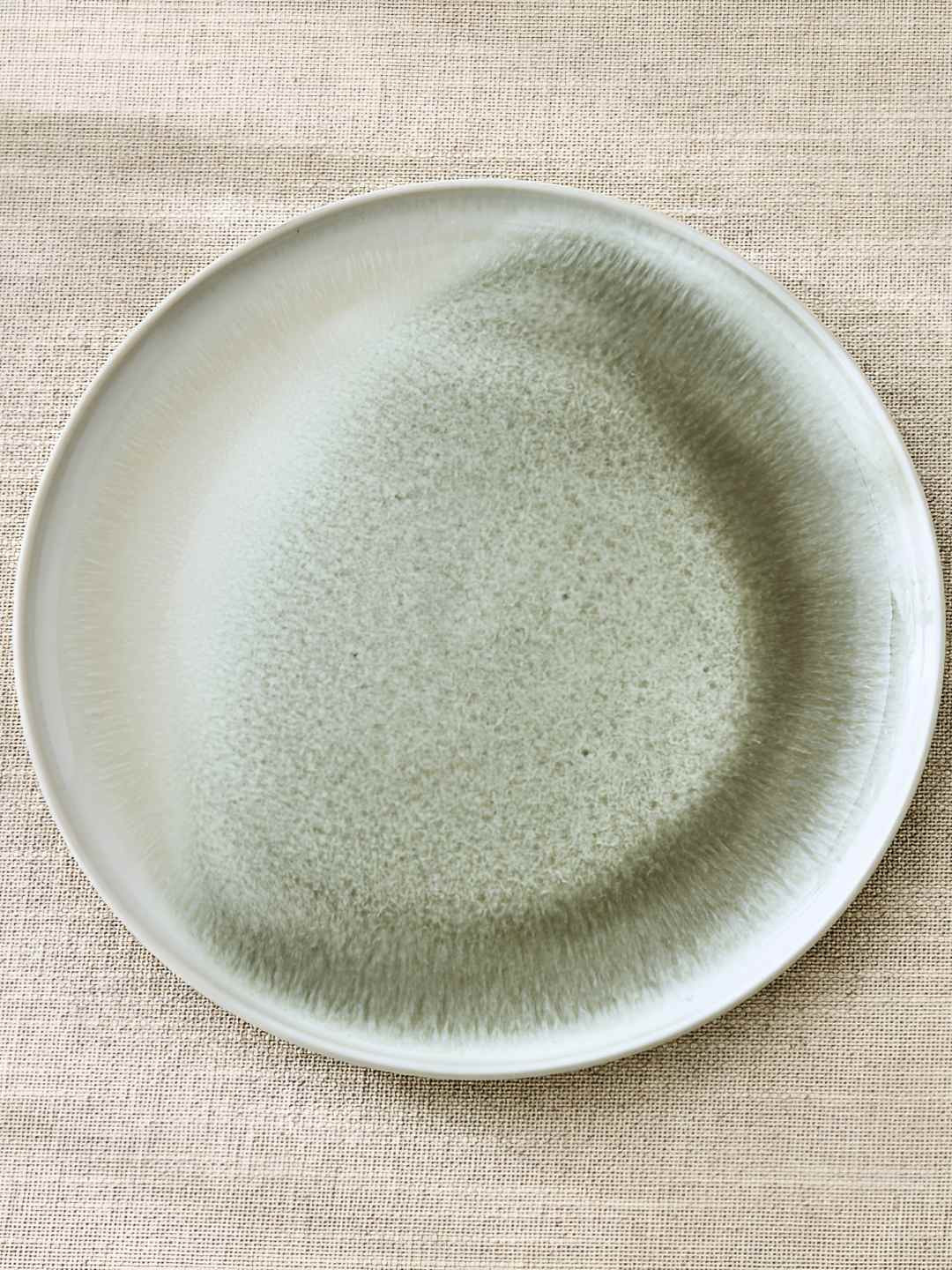 Home Centre Cadenza Green Printed Glossy Stoneware Plate