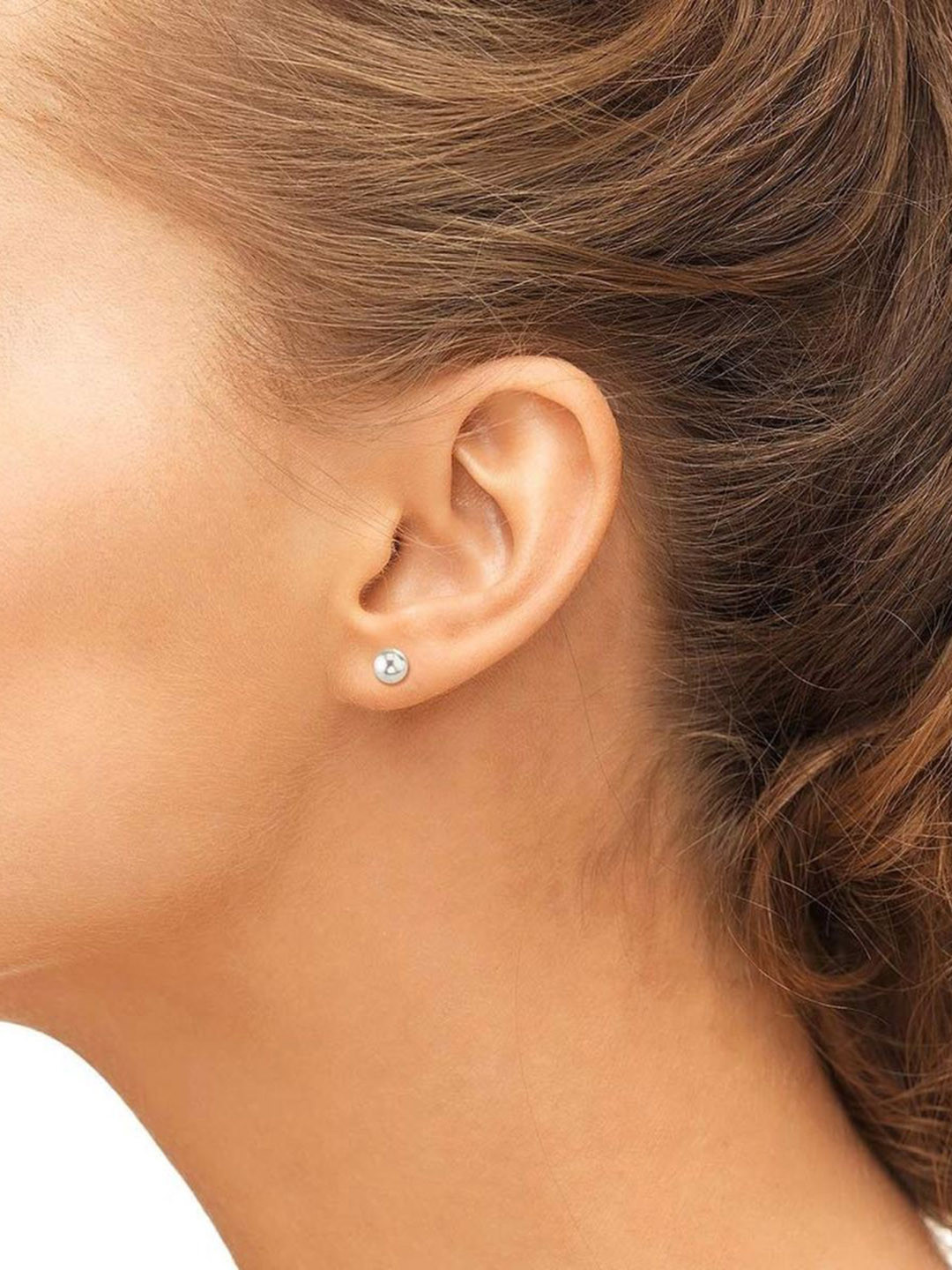 ZIVOM 14K Gold Plated Pearls Studded Circular Studs Earrings