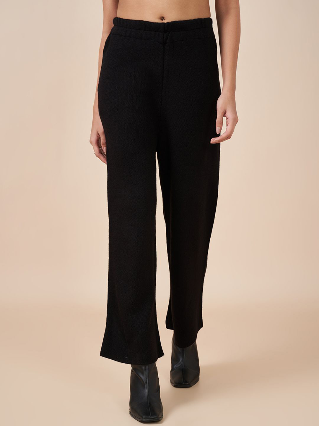 AKKRITI BY PANTALOONS Women Mid-Rise Regular Fit Bootcut Trousers