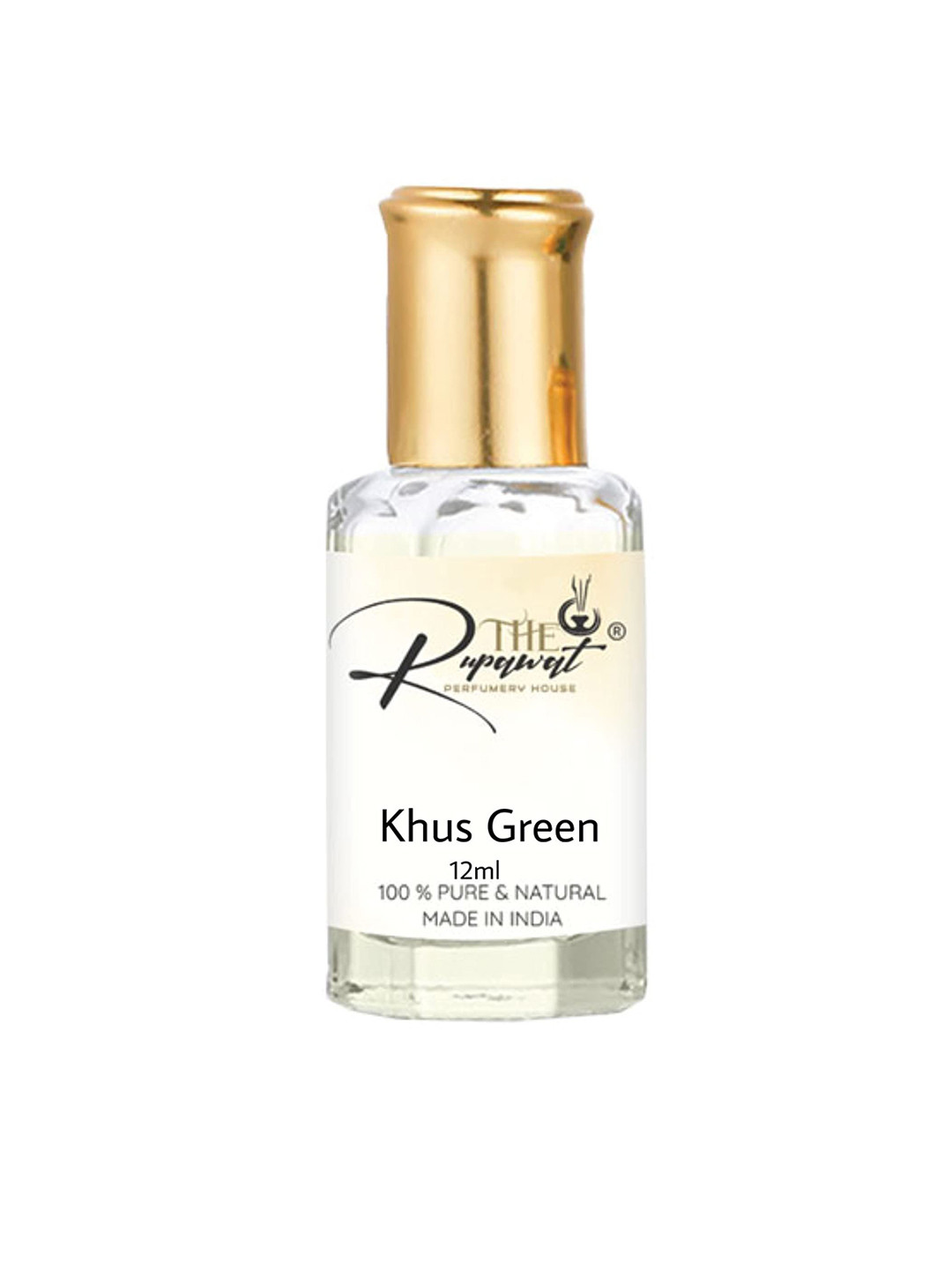 THE RUPAWAT Perfumery House Khus Green Pure & Natural Non-Alcoholic Attar - 12 ml