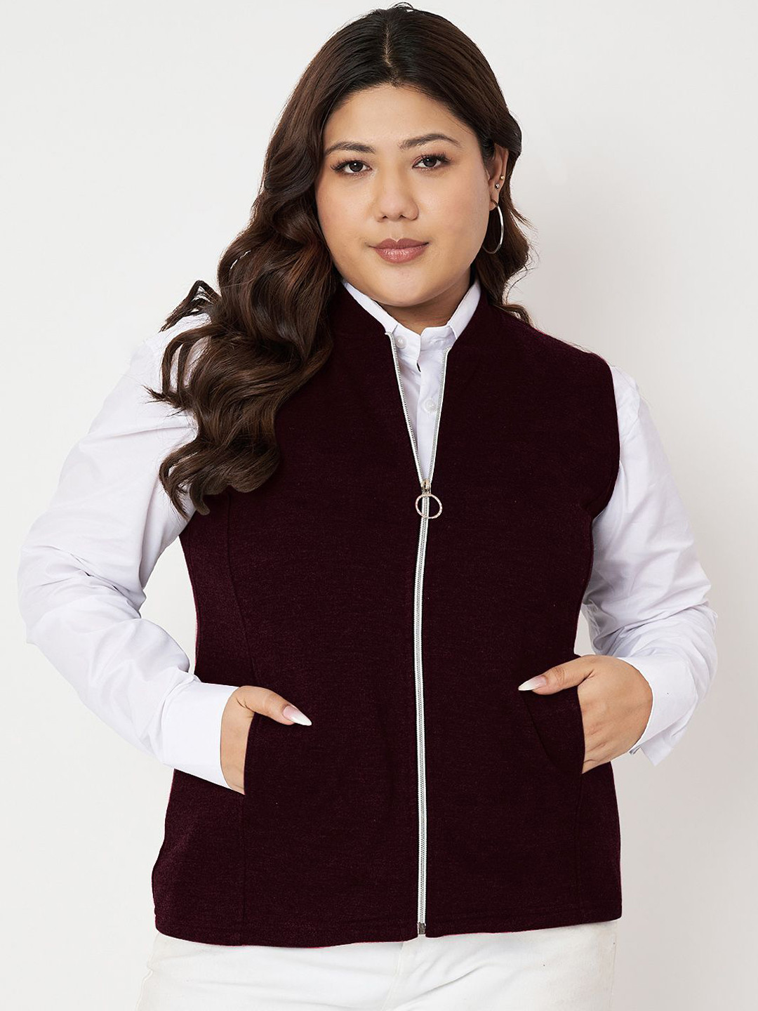 BRINNS Plus Size Fleece Tailored Jacket