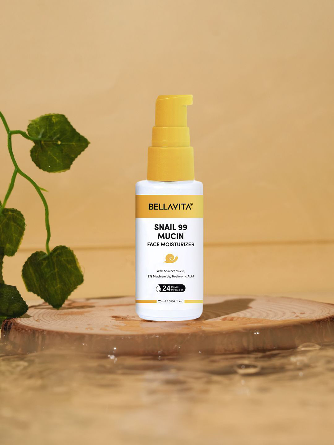 Bella Vita Organic Snail 99 Mucin Face Moisturizer for Korean Glass Skin - 25 ml