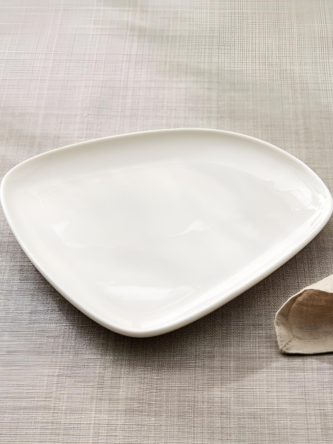Home Centre Marshmallow pebble White Porcelain Food Platter