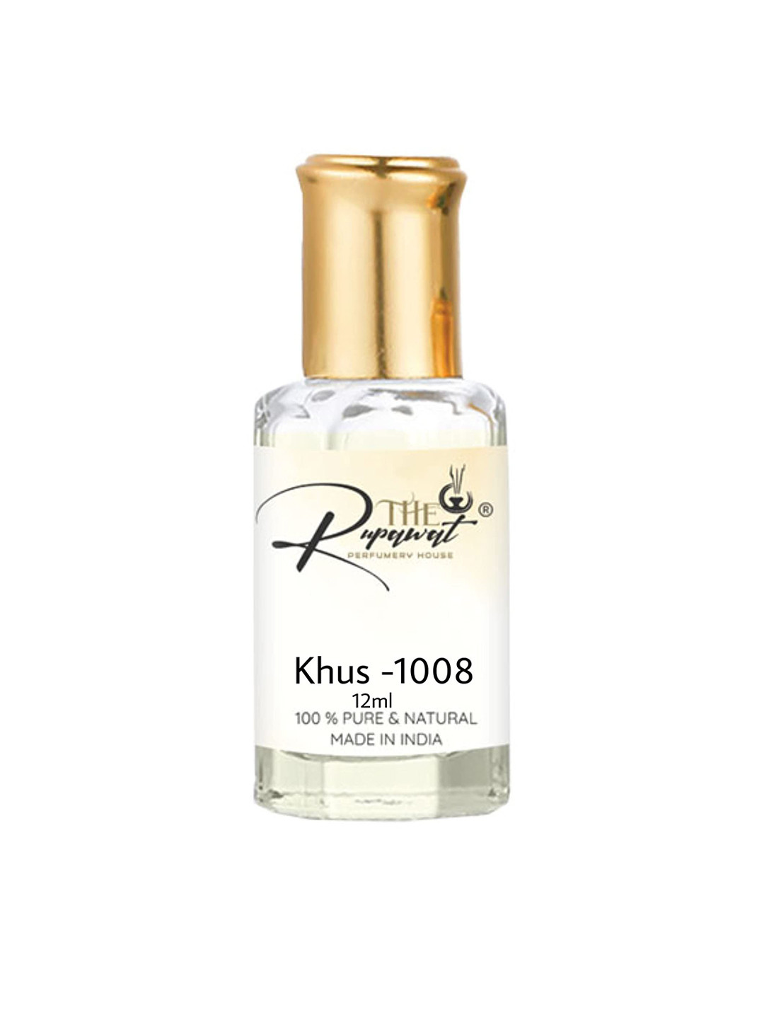 THE RUPAWAT Perfumery House Khus 1008 Natural & Pure Alcohol-Free Attar - 12 ml