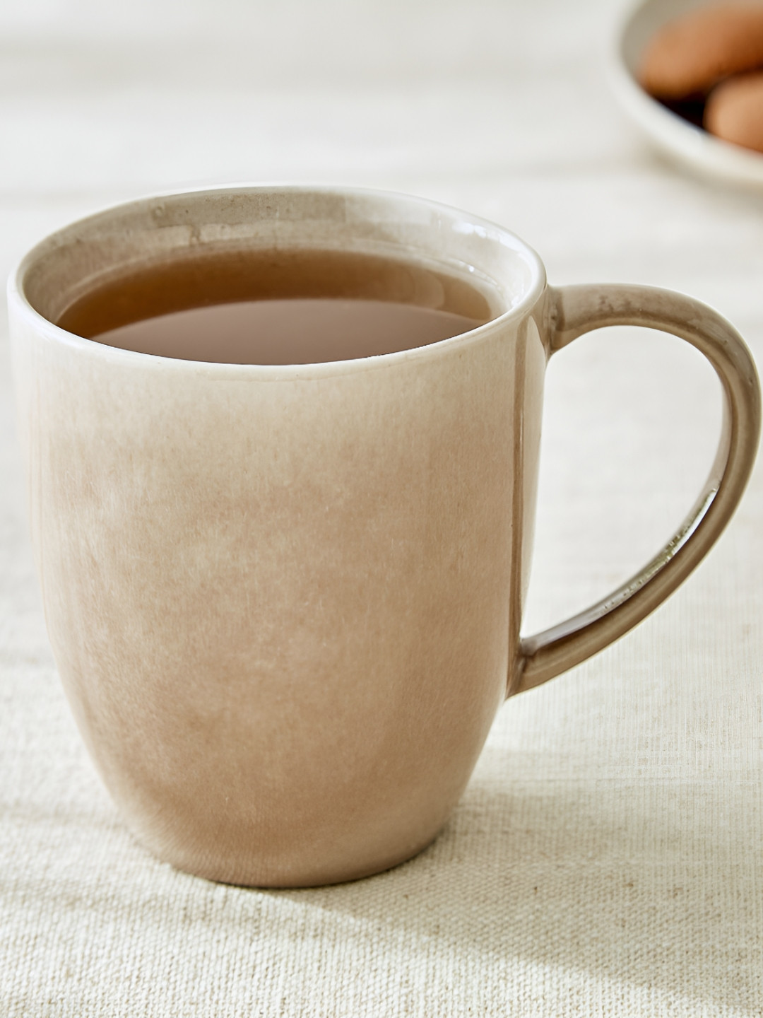 Home Centre Cadenza Brown Stoneware Glossy Coffee Mug - 350ml