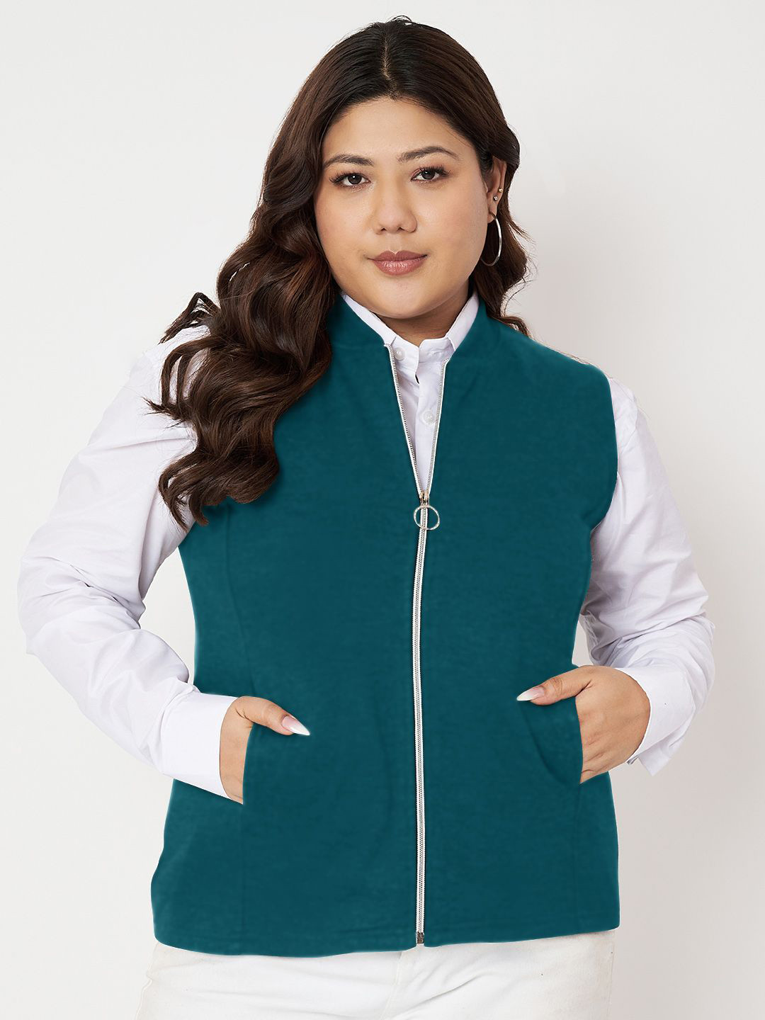 BRINNS Plus Size Fleece Tailored Jacket