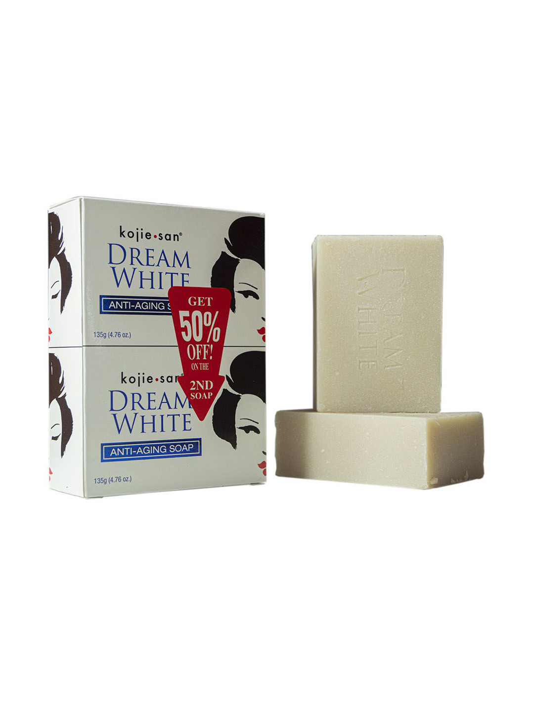 kojie.san Set of 2 Dream White Anti Aging Soap - 135 g Each