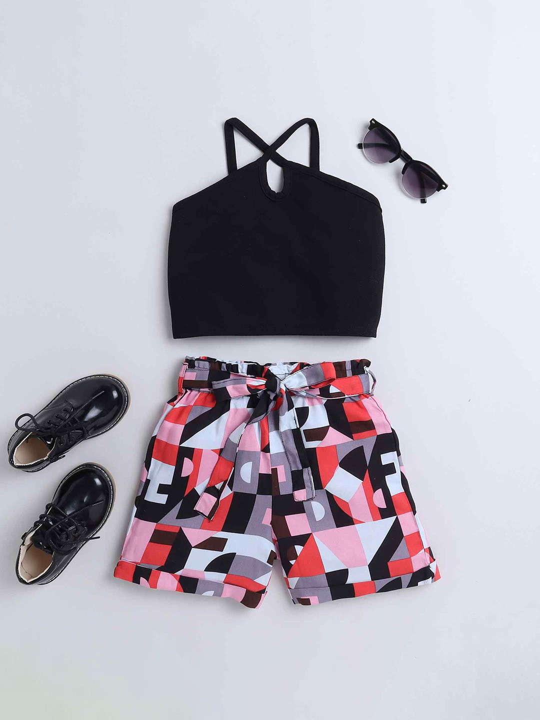 taffykids Girls Halter Neck Top with Skirt