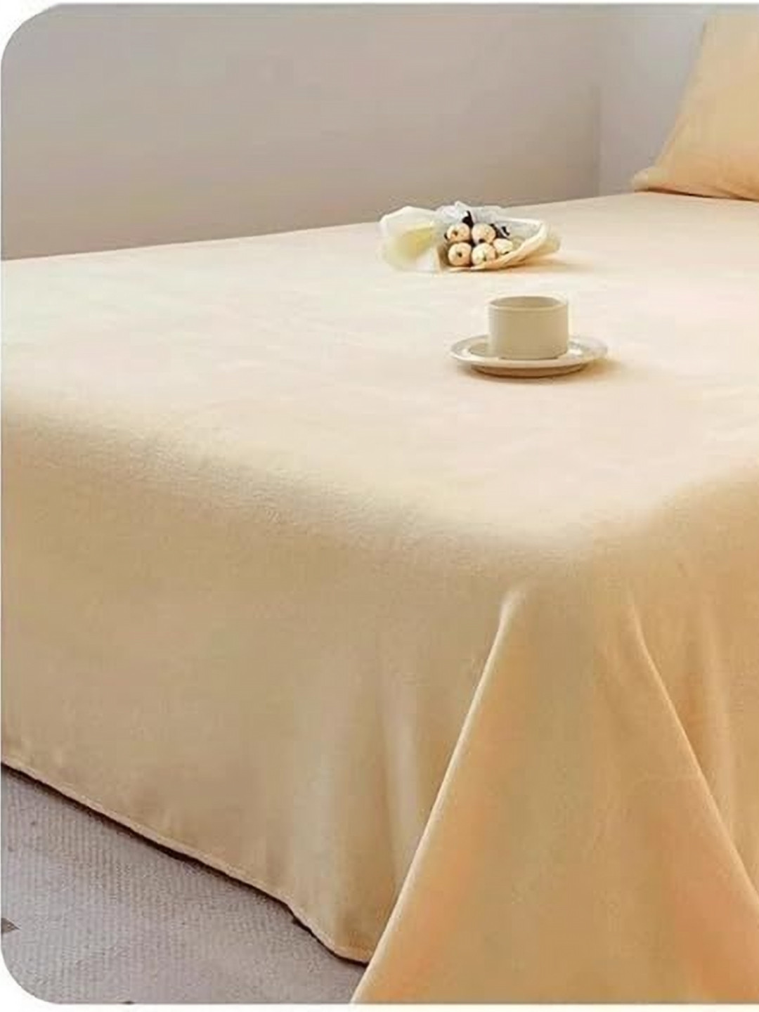 MORADO Camel Brown Wool 210 TC Queen Superfine Bedsheet with 2 Pillow Covers-90 x 100 inches