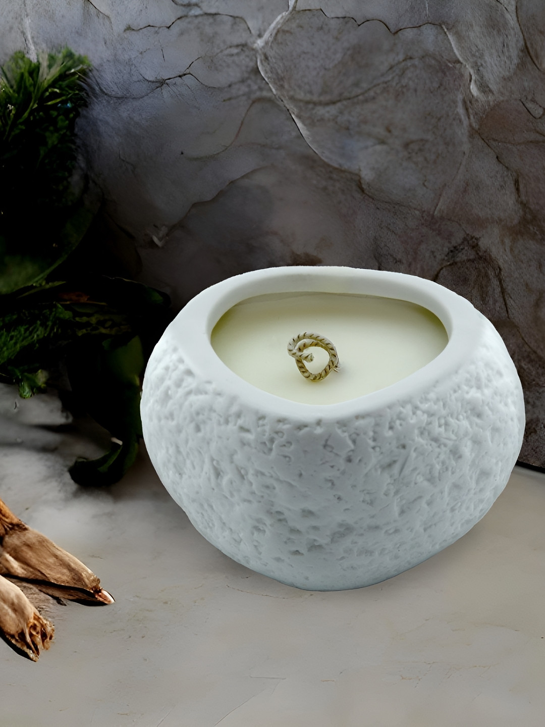 Aura Scented 1 Wick Lemon Tree Abstract Geometric Regular Jar Candles