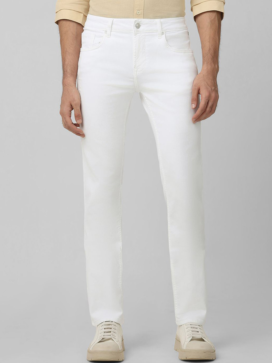 Mufti Men Cotton Clean Look Mid-Rise Super Skinny Fit Low Distress Stretchable Jeans