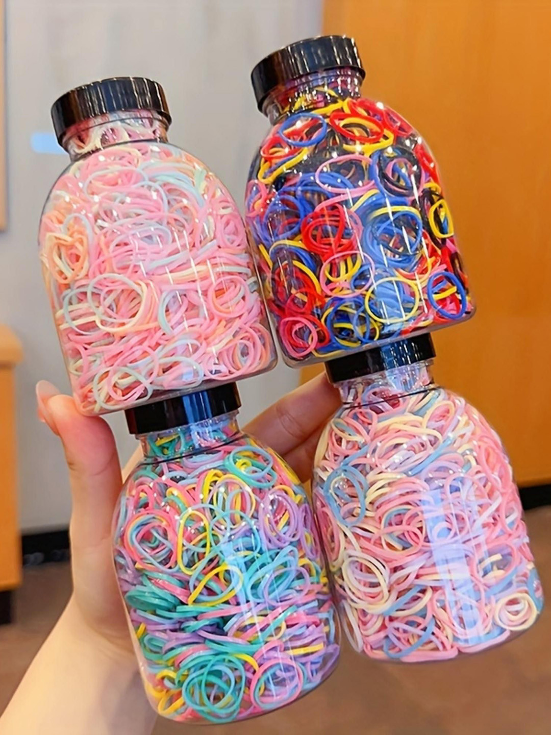 LYTIX Girls Set Of 3 Elastic Hair Ties- 1000Pc- Assorted