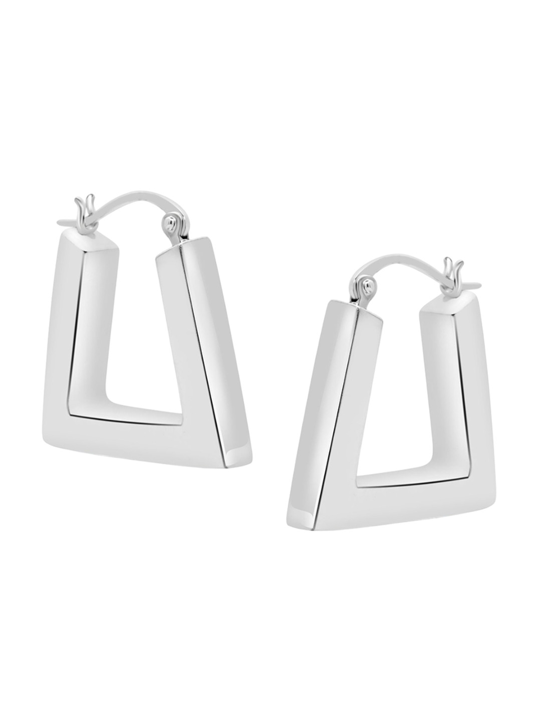 925 SILLER 925 Pure Silver Chunky Hoop Earrings