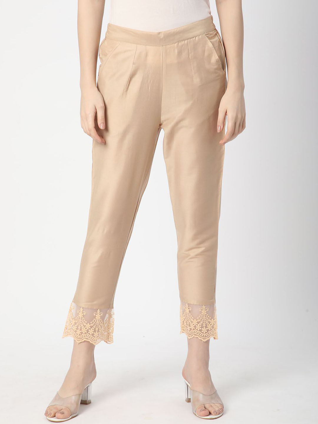 R&B Women High-Rise Slip-On Trousers